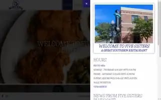 Fivesistersbluescafe.com Screenshot 2024-07-01 17:39:35