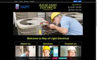 Rayoflightelectrical.co.uk Screenshot 2024-04-17 06:44:17