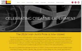 Ivanjuritzprize.co.uk Screenshot 2024-07-04 14:09:38