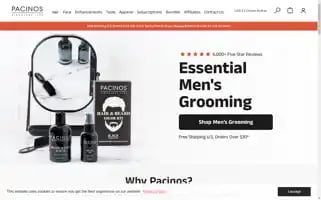 Pacinosproducts.com Screenshot 2024-05-05 05:50:27