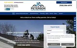 Petersoncustomsolutions.com Screenshot 2024-07-07 08:31:25
