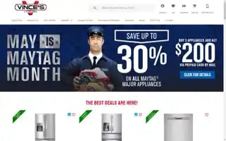Vincestvandappliances.com Screenshot 2024-05-14 21:42:29