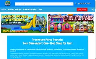 Treehousepartyrentals.com Screenshot 2024-06-28 16:52:00