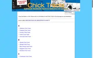 Chicktractlanguages.com Screenshot 2024-07-07 09:00:15