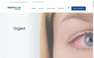 Westwoodopticians.co.uk Screenshot 2024-06-16 16:45:45