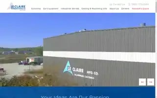 Leclairemfg.com Screenshot 2024-07-09 19:39:08