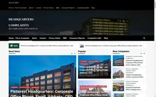 Headquarterscomplaint.com Screenshot 2024-07-06 14:52:44