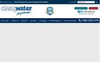 Clearwatersystems.com Screenshot 2024-06-11 15:48:30