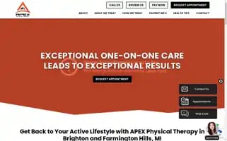 Apexptclinic.com Screenshot 2024-07-06 03:20:48