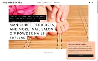 Poshnailsnspa.com Screenshot 2024-05-16 13:15:33