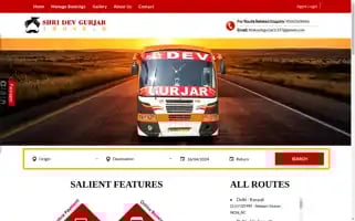 Shridevgurjartravels.com Screenshot 2024-04-16 16:01:12