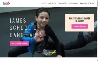 Jamesschoolofdancearts.com Screenshot 2024-07-05 08:46:48