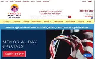 Paradiseappliances.com Screenshot 2024-05-16 11:41:06