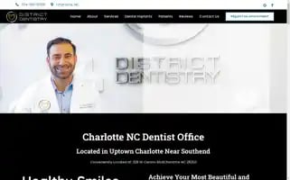 Districtdentistryclt.com Screenshot 2024-05-15 20:16:19