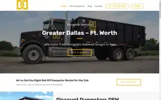Discountdumpstersdfw.com Screenshot 2024-05-09 10:25:29