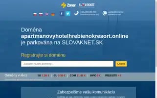Apartmanovyhotelhrebienokresort.online Screenshot 2024-04-15 13:36:53