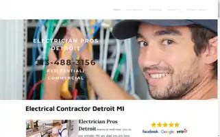 Electricianprosdetroit.com Screenshot 2024-06-13 14:02:43