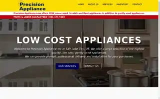Precisionapplianceslc.com Screenshot 2024-05-16 13:22:00