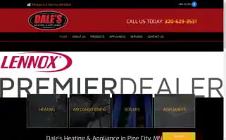 Dalesheatingandappliance.com Screenshot 2024-07-05 18:22:24