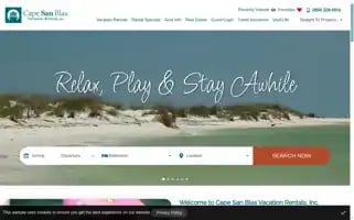 Capesanblasvacationrentals.com Screenshot 2024-04-17 16:17:19