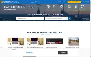 Capecoralonline.us Screenshot 2024-07-07 05:13:11