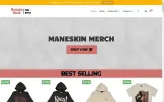 Maneskinmerchandise.shop Screenshot 2024-05-22 01:48:58
