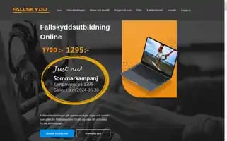 Fallskyddsutbildningen.se Screenshot 2024-06-18 20:35:05