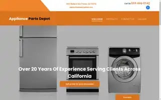 Appliancepartsdepotfresnoca.com Screenshot 2024-05-15 12:01:41