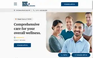 Innerharbordental.com Screenshot 2024-05-16 02:35:15