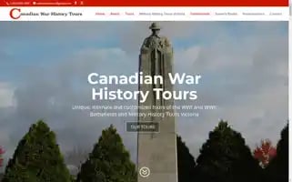 Canadianwarhistorytours.ca Screenshot 2024-04-19 09:52:21
