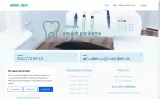 Naturdent.sk Screenshot 2024-05-22 08:39:52