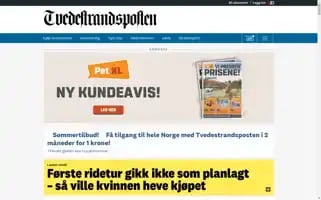 Tvedestrandsposten.no Screenshot 2024-07-09 08:06:19