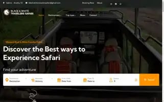 Blackandwhitetravelerssafari.com Screenshot 2024-04-22 17:52:39