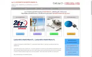 Locksmithinnorthmiamifl.com Screenshot 2024-07-06 09:07:33