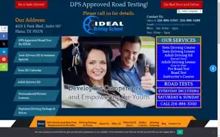 Idealdrivingschooldallas.com Screenshot 2024-07-05 04:53:40