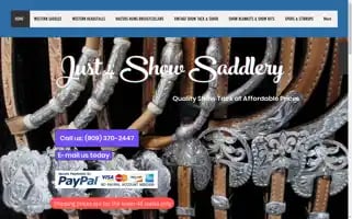 Just4showsaddlery.com Screenshot 2024-07-06 20:05:22