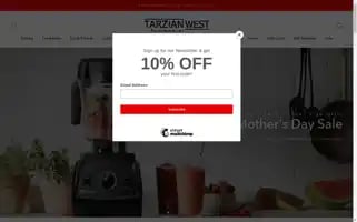 Tarzianwestforhousewares.com Screenshot 2024-05-05 16:45:40