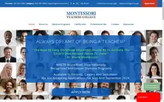 Montessoriteacherscollege.com Screenshot 2024-05-16 08:20:23