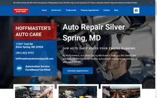 Hoffmastersautocare.com Screenshot 2024-07-07 04:13:11