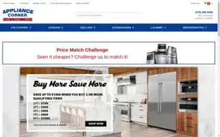 Appliancecorner.com Screenshot 2024-05-08 13:37:35