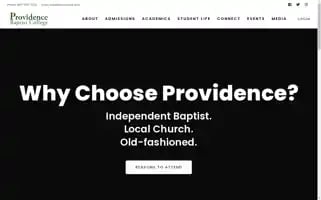 Providencebaptistcollege.com Screenshot 2024-05-13 13:53:36