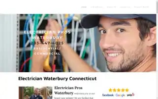 Waterburyelectricianpros.com Screenshot 2024-07-06 10:52:52