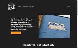 Allenleescreenprinting.com Screenshot 2024-05-03 17:11:02