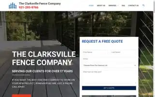 Theclarksvillefencecompany.com Screenshot 2024-06-29 01:09:56