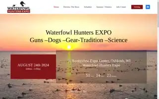 Waterfowlhuntersexpo.com Screenshot 2024-07-03 22:37:08