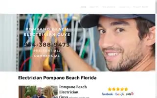 Pompbeachelectricianpros.com Screenshot 2024-07-06 10:52:45
