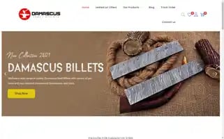 Damascussteelbillets.com Screenshot 2024-05-17 05:20:42